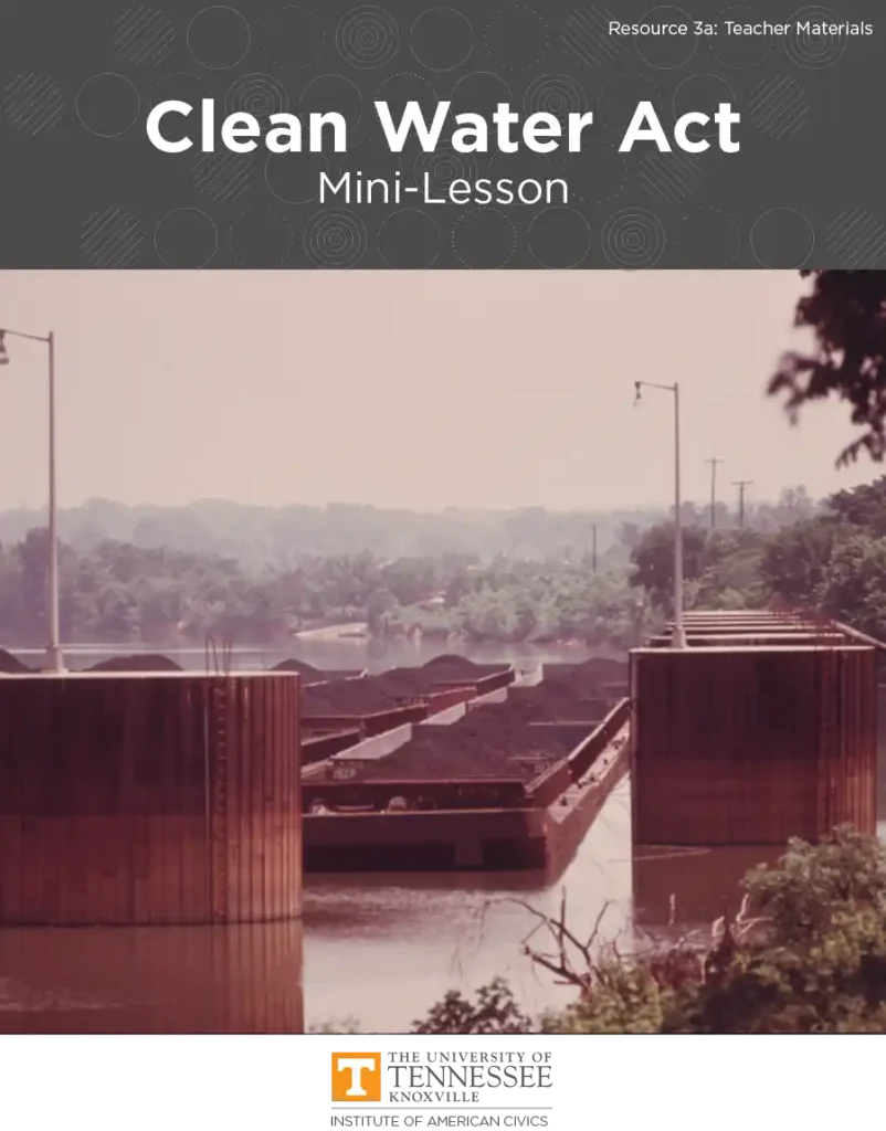 cover image for the Clean Water Act – Mini-Lesson (Teacher Materials)