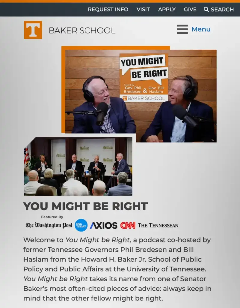 An image of the You Might Be Right webpage