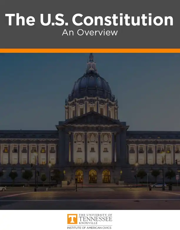 A cover for the PowerPoint PDF entitled "The United States Constitution: An Overview."